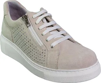 David Tate Perla Sneaker in Stone Suede at Nordstrom, Size 10