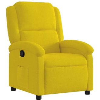 vidaXL Sill&oacute;n Reclinable Terciopelo Amarillo Vidaxl