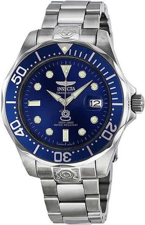 Invicta Grand Diver Blue Dial Stainless Steel Mens Watch 3045