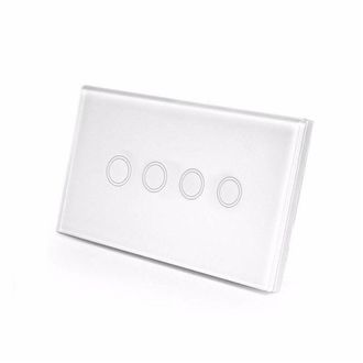 Trade Shop Trade Shop - Interruttore Touch Pulsanti In Vetro Temperato Ad Incasso Placchetta 503 1 A 4