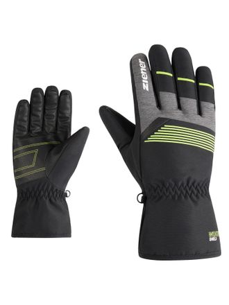 Ziener Skihandschuhe ZIENER GEVIN-Z glove man, Herren, Gr. 10.5, schwarz (schwarz.lime), Obermaterial: 100% Polyester; Innenseite: 100% Polyester; Futter: 10