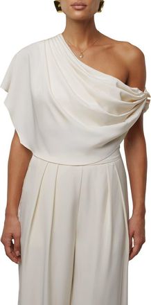 JLUXLABEL Gleam and Glow Satin Top in Buttercream at Nordstrom, Size Medium