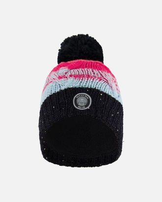 Deux par Deux Baby Girls Knit Hat Gradient Blue, Coral And Fuschia in Stripes at Nordstrom, Size 6-12 M