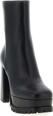 Gianvito Rossi Womens Black Calfskin Ankle Boots