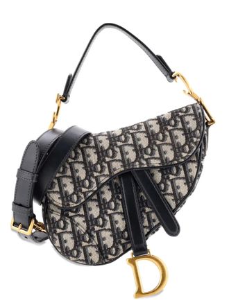 Dior Saddle Handbag with Strap Oblique Canvas Mini shoulder bag - Blu