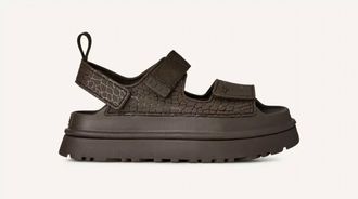 UGG Womens Goldenglow Embossed Sandal In Denise Smoke