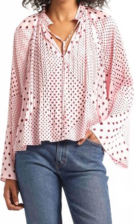 Derek Lam Claira Satin Blouse In Pink Quartz-Bordeaux