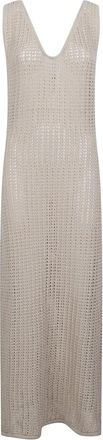 Hinnominate Lange Jurk - Dames - Maxi kleedjes - Beige - S - Kleedjes