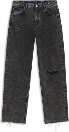 HUGO BOSS Black relaxed-fit jeans in rigid denim