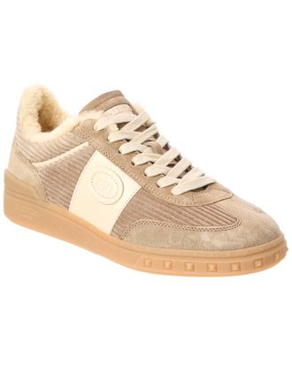 Valentino Vlogo Velvet & Suede Sneaker