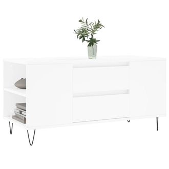 Berkfield Home Modern Coffee Table White 102x44.5x50 cm Engineered Wood