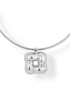 JENNY BIRD Woven Square Collar Necklace in High Polish Silver at Nordstrom