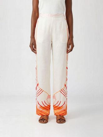 Raquel Diniz Pantaloni palazzo in seta stampato
