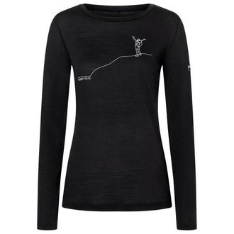 super.natural Berggl&uuml;ck L/S Longsleeve f&uuml;r Damen | schwarz