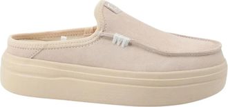 Hey Dude Su&egrave;de Sleehak Klompen voor Vrouwen - Dames - Slip ons - Beige - 36 EU - Su&egrave;de - Schoenen