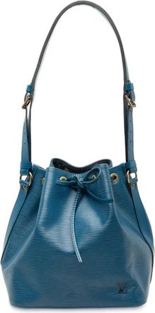 Louis Vuitton Pre-owned Bucket Bags, female, Blue, Size: ONE SIZE Pre-owned Drawstring Shoulder Bag