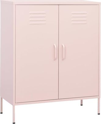 Berkfield Home Storage Cabinet Pink 80x35x101.5 cm Steel