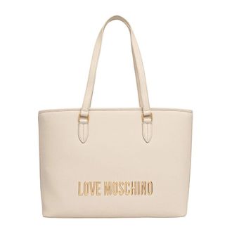 Love Moschino Tote Bags, female, Beige, Size: ONE SIZE PU GRS Jc4190Pp1