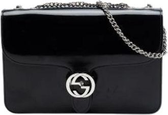 Gucci Pre-owned Vintage Crossbody Bag - Dames - Vintage Schoudertas - Zwart - ONE Size - Leer - Vintage