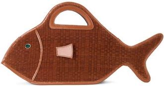 Staud Cleo Leather Fish Bag in Tabac at Nordstrom