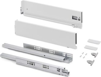 Emuca Juego De Cajones De Cocina Vertex Emuca 40 Kg Altura 131mm Longitud 500mm Blanco