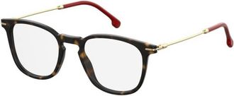 Carrera Unisex 156/v 086 145 Eyeglasses In Tortoise With Red And Gold Temples
