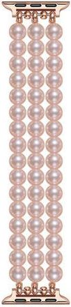 Posh Tech Liz Imitation Pearl Apple Watch Bracelet Watchband in Rose Gold at Nordstrom Rack, Size 38 Mm
