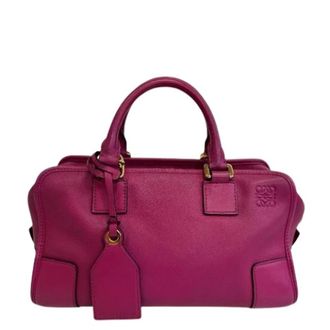 Loewe Pre-owned Amazona Schoudertas - Dames - Vintage Handtas - Roze - ONE Size - Leer - Vintage