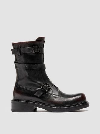 Officine Creative Dakota 004 Leather Buckle Boots in Burgundy at Nordstrom, Size 39.5