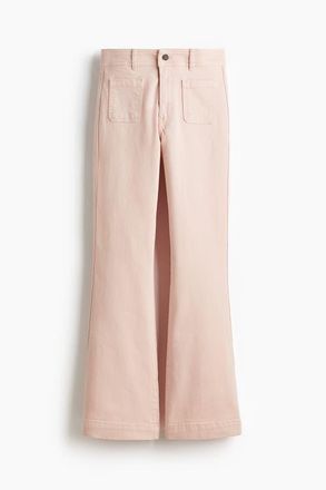 H&M Flared High Jeans in Peach Pink at Nordstrom, Size 10
