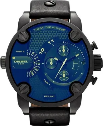 Diesel Accessoires, Heren, Zwart, ONE Size, Leer, Dz 7257 Horloge