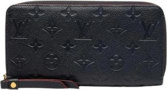 Louis Vuitton Pre-owned Long Wallet - Dames - Vintage Clutch - Blauw - ONE Size - Leer - Vintage