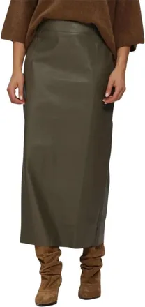 JapanTKY Japan Tky, Rokken, Dames, Groen, XS, Leer, Kokone Maxi Rok