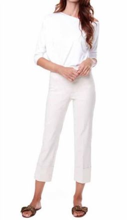 UP Pull-On Linen Cropped Pants