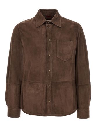 Brunello Cucinelli Mens Suede Overshirt