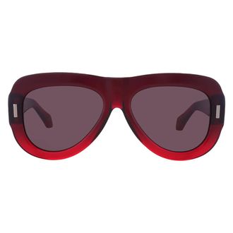 Ferragamo Ferragamo Grey Oval Ladies Sunglasses SF2029SE 615 57