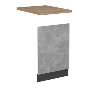 Vicco Frontal Para Lavavajillas R-line, Hormig&oacute;n, 45 Cm, Et Roble