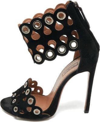 Alaia Sandali con occhielli - Nero