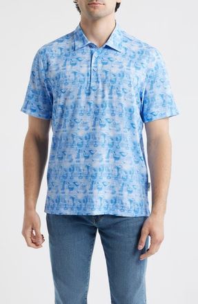 Tommy Bahama Bahama Coast Fizz Impressions IslandZone Polo in Glacier Blue at Nordstrom, Size Xxx-Large