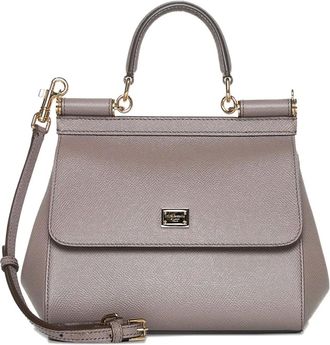 Dolce & Gabbana medium Sicily tote bag - women - Cotton/CALFSKIN - One Size - Grey