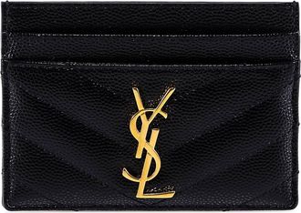 Saint Laurent Card Holder With Matelassé Stitching