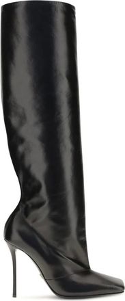 Dolce & Gabbana Botas altas de piel de becerro - Shoes - Mujer - Negro - 36 1/2 EU
