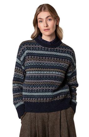 Celtic & Co. Traditional Fair Isle Sweater in Navy at Nordstrom, Size X-Large