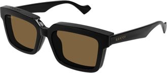 Gucci Magnetische Clip-On Zonnebril - Heren - Zonnebrillen - Zwart - ONE Size - Accessoires