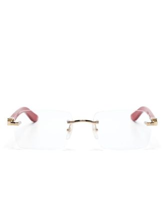 Cartier Bril met rechthoekig montuur - Goud