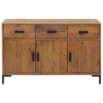 Berkfield Home Sideboard Brown 110x35x70 cm Solid Pinewood | Size: 110 x 35 x 70 cm