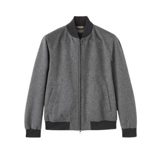 Loro Piana Cashmere Grijze Bomberjack - Heren - Bomber jackets - Grijs - XL - Katoen - Jassen
