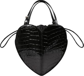 Rotate The Heart Bag - Dames - Handtassen - Zwart - ONE Size - Katoen - Tassen
