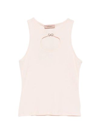 Twin-Set Ribbed Tank Top With Infinity Logo
