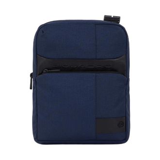 Piquadro Messenger Bags, male, Blue, Size: ONE SIZE Blue Rfid iPad Bag with Connequ